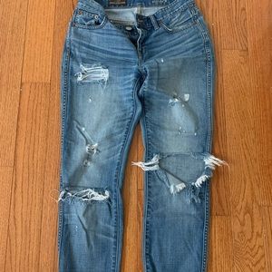 J. Crew broken in boyfriend jeans 24 r